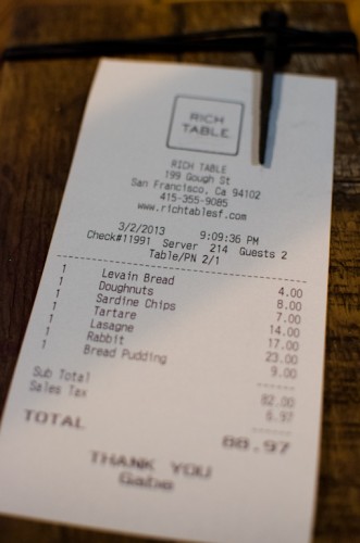 Our Receipt